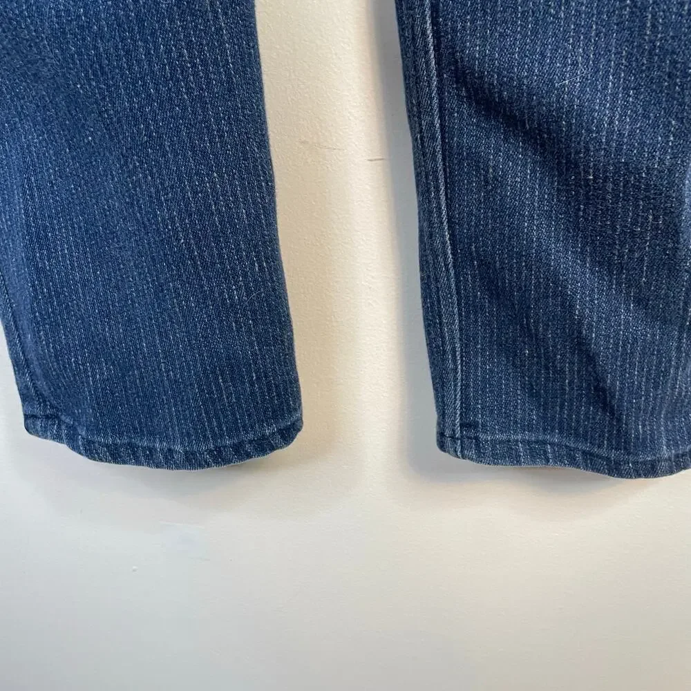 Vintage Wrangler Pinstripe Denim Trouser Jeans High Waist Straight Leg misses 18